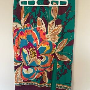 Maeve Green and Multicolor Floral Sarong